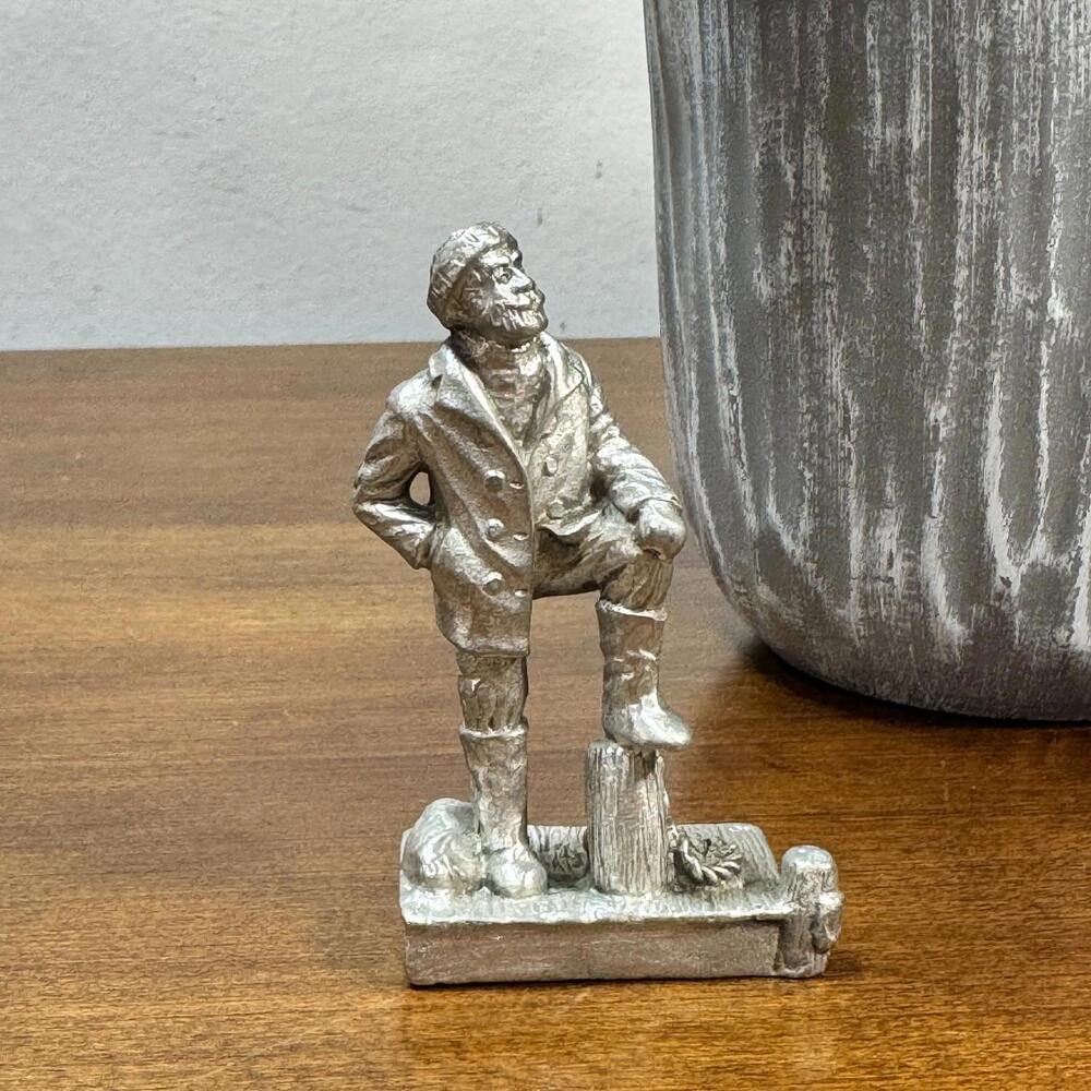 Vintage Gallo Admiral Captain Fisherman on the Dock Pewter Figurine 2.5" Tall